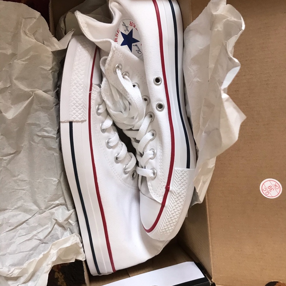 Women’s White High Top Converse